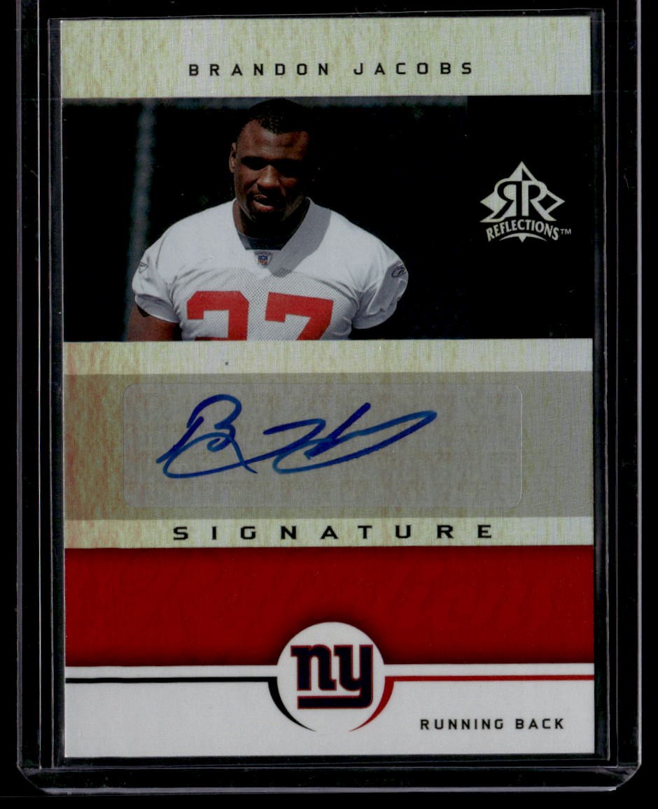 Brandon Jacobs Upper Deck Reflections Signature Reflections #SRBJ Red