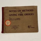 WW1 Methods of giving fire orders booklet 1917 used by Canadian Military