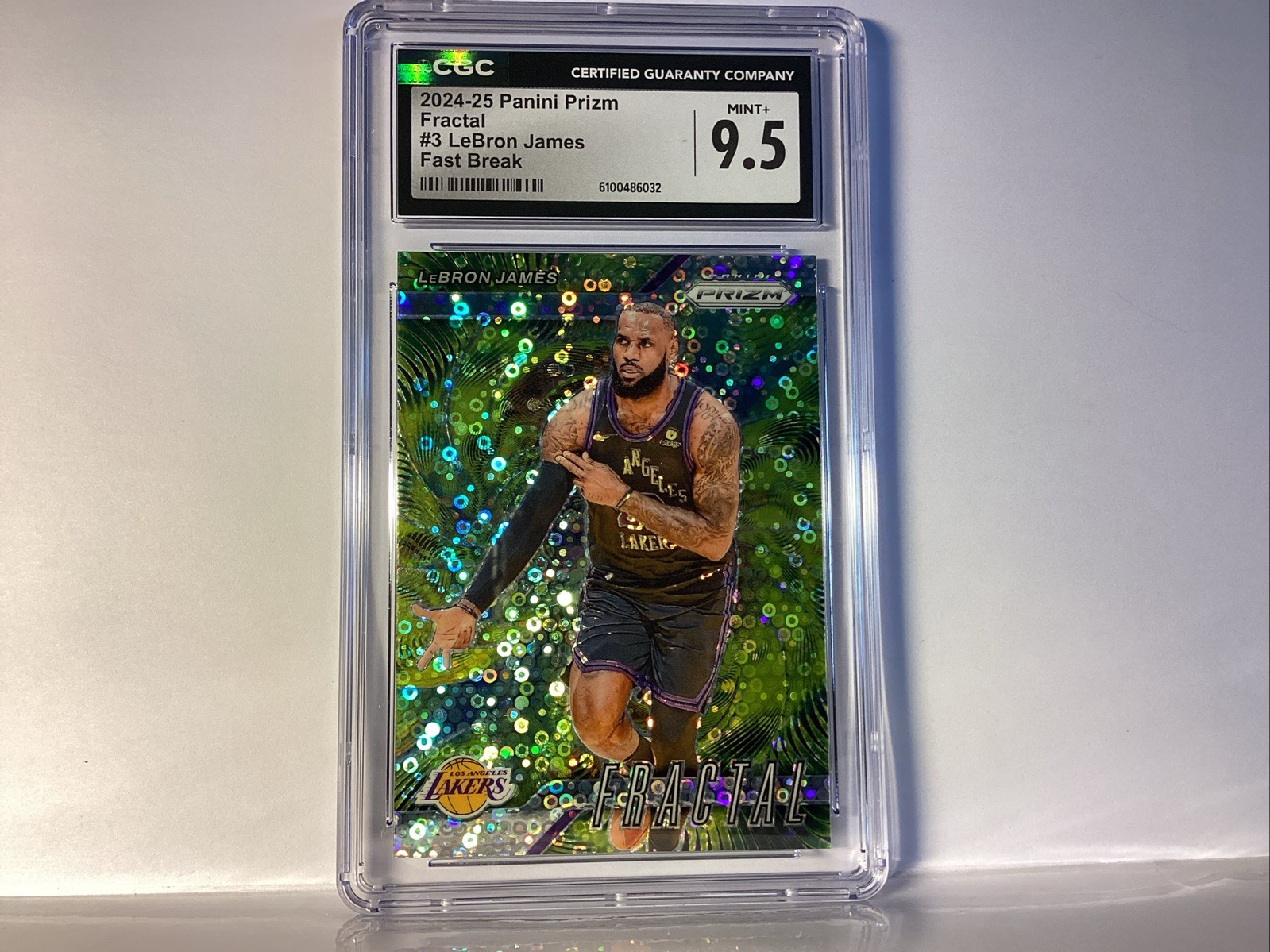 2024-25 Prizm LeBron James #3 Fractal Fast Break Insert Lakers 9.5 Mint+