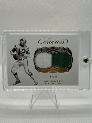 2017 Panini Flawless Gold Joe Namath 12/15 JERSEY # MATCH  #PA-JN Player Worn