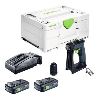 Festool CXS 18-Basic Bohrschrauber 18 V 40 Nm Brushless + 2x Akku 4,0 Ah + Lader