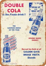METAL SIGN - 1937 Double Cola - Vintage Look Reproduction