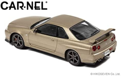 CARNEL 1/43 日産 スカイライン GT-R Vspec2 N1 R34 CARNEL 1/43 NISSAN SKYLINE GT-R Mspec Nur (BNR34) 2002 Silica