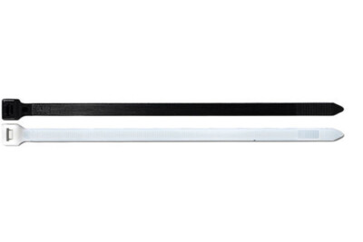50 Fascette Stringicavo Bianche E Nere - Multimisura Da 200mm A 900mm, In Nylon 6/6