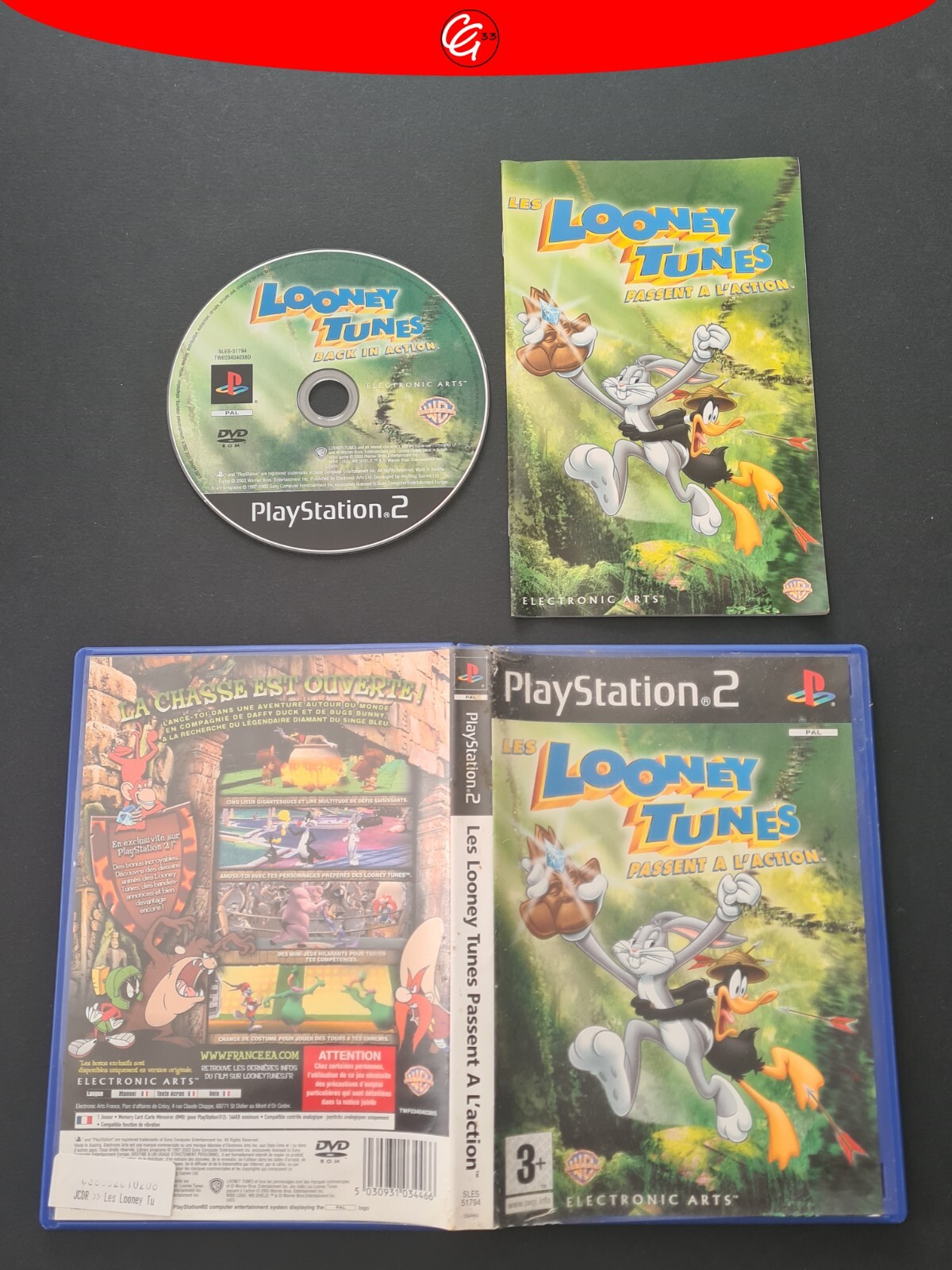 🎮PS2🎮 ⭐Les Looney Tunes Passent à L’action⭐ FR - CIB - EC ❤️CG 33❤️envoi suivi