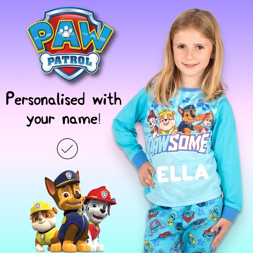 Paw Patrol Pijama Personalizado para Niños Manga Larga Invierno PJ Set Suave Regalo - Imagen 7 de 7