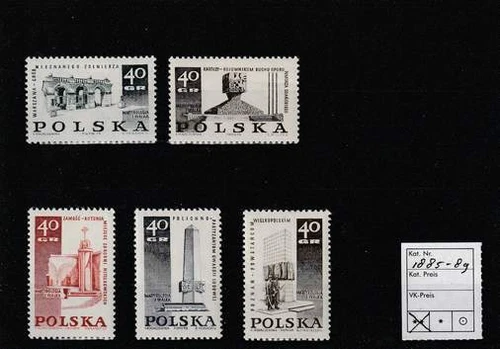 Polen postfris 1968 MNH 1885-1889 - Momumenten 2de WW