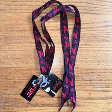 RARE NOS 2004 Hot Topic Emily The Strange Batwing Kitty Black/Red Shoe Laces