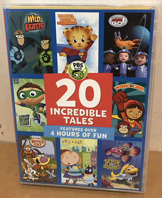 🌍 PBS Kids 20 INCREDIBLE TALESDVD Wild Kratts, Daniel Tiger,Open