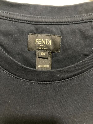 Vintage Fendi Monster Bug Eyes T Shirt Unisex w/Zipper Size M/50