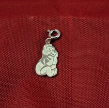 Official Licensed Disney Winnie the Pooh Charm, Sterling Silver 925,Spring Lock