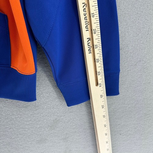 2013 Majestic NY Mets Trainingsjacke durchgehender Reißverschluss MLB blau orange Gr. L Y2K adrett - Bild 4 von 10