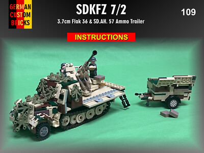Lego - SdKfz 7/2 + Flak 36 & ammo trailer - Digital Instructions Download!!!
