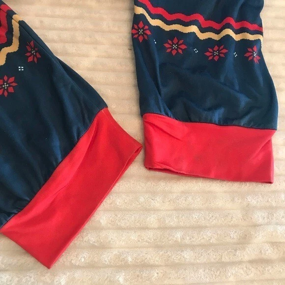 Modelo Brewing Holiday Mono Azul Rojo Navidad Unión Traje Unisex Talla Mediana Foto 3 de 4