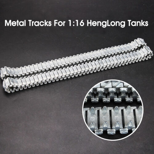 Heng Long 1/16 US M4A3 Sherman RC Tank Steel Metal Tracks Driving Wheels Idlers - Picture 1 of 7