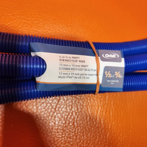 Orbit Lawn Yard Sprinkler Multi Flex Tubing Riser 5 Pack 1/2" x 3/4" x 18" MNPT - Picture 2 of 5