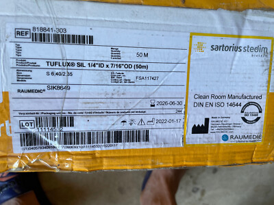 Sartorius TruFlux SIL Tubing 1/4 in. ID x7/16 in. OD 50 m FSA117427