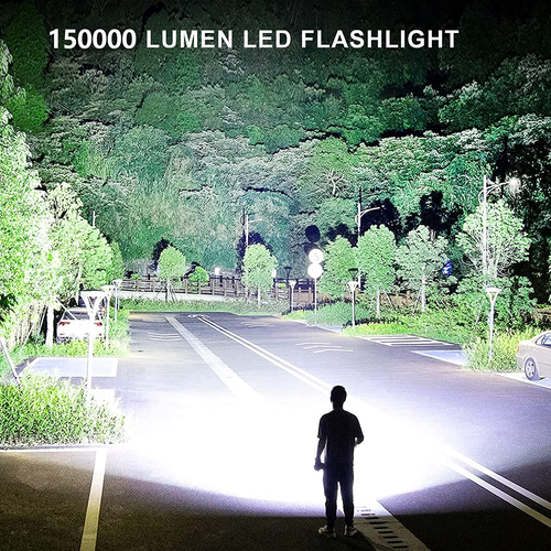 LED Flashlight Rechargeable USB Tactical 200000lm Handheld Zoomable Waterproof - Picture 2 of 11