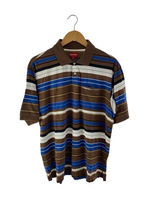 Supreme Polo Shirt 23SS Multi Stripe M Cotton Brown Used | eBay