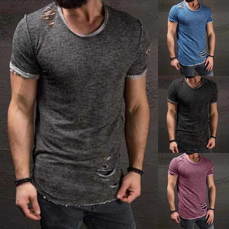ripped t shirts mens