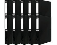 Image of Pukka Brights Box File Foolscap Black (Pack of 10) New + Free 24h Delivery