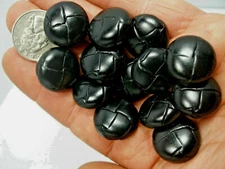 Black Leather Buttons size 13/16 in =20mm New Real Leather,  Coat ,Jacket  #LA