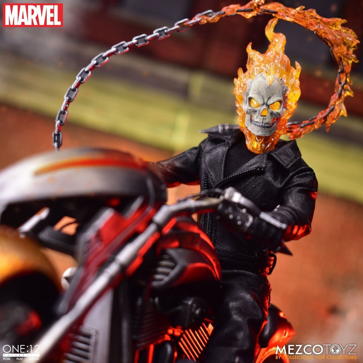 Mezco Toyz One:12 Marvel Ghost Rider And Hell Cycle 1/12 Action