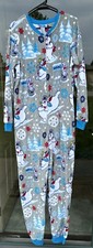 Christmas One Piece Full Zip Pajamas Snowman Size XL 16 - 18