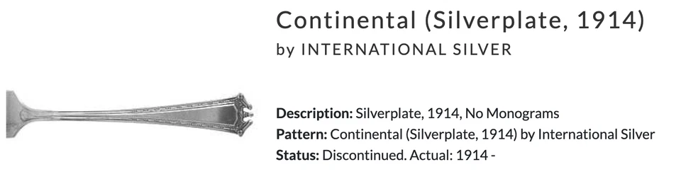 10 чайных ложек континентальные (посеребренные, 1914) от INTERNATIONAL SILVER - Изображение 3 из 4