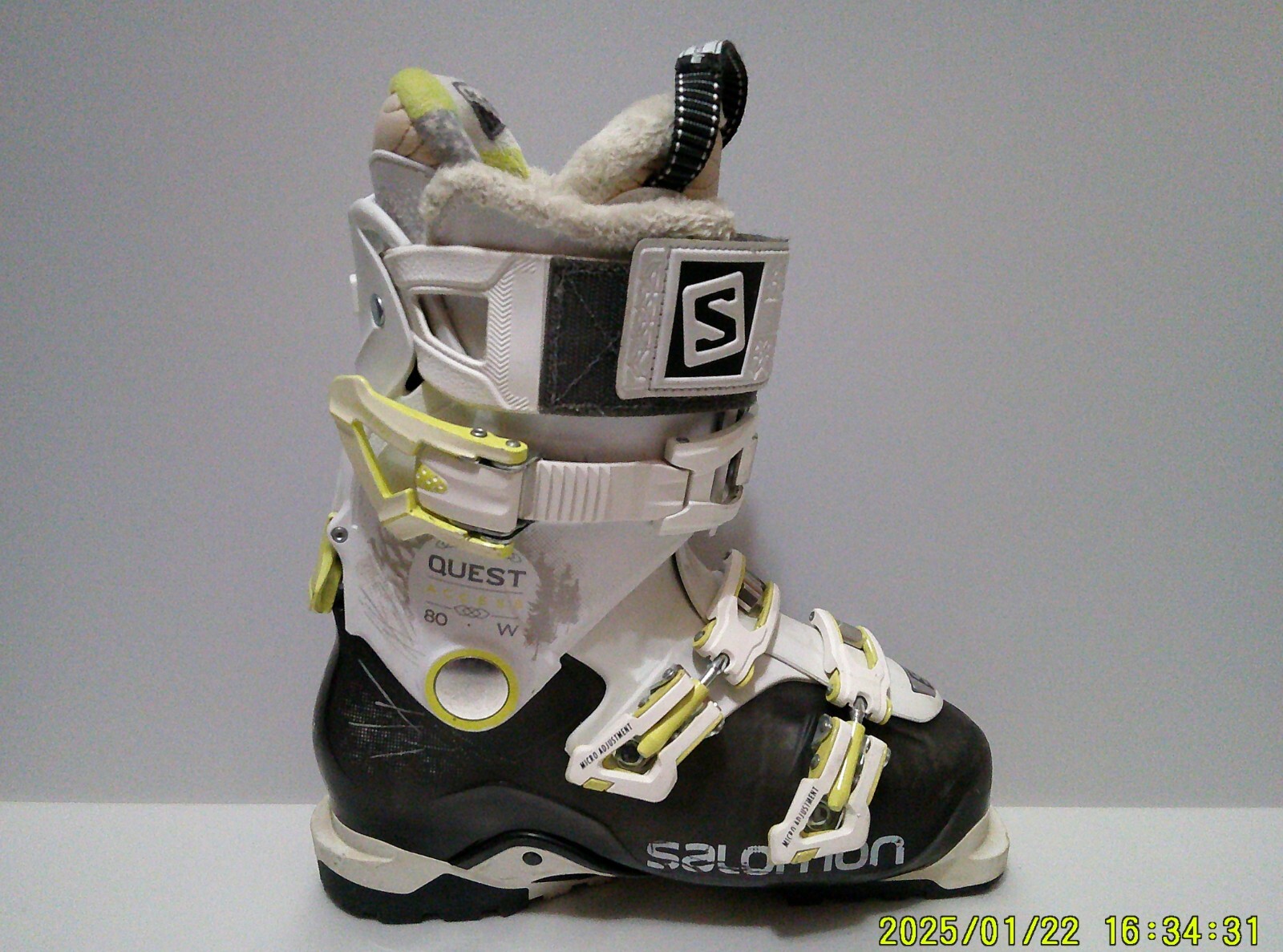 Scarponi da sci donna Salomon Quest Access 80 W 24 24 5 288 mm iper giallo bianco