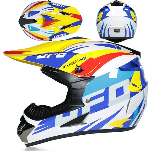 Dirt Bike Off Road ATV Motorcycle Helmet Motocross Helmet+Free Gloves Google - Picture 7 of 25