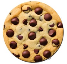 CHOCOLATE CHIP COOKIE  Round Mouse Pad / Mousepad Mat For Computer PC Desk Gift