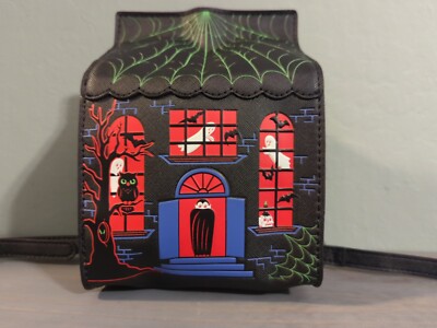 Mad Engine Haunted House Halloween Purse Fine by Me Ghost Spider Web  Crossbody 