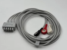 GE 411203-002 ECG Leadwire, 3-lead, Grouped, Snap (NEW)