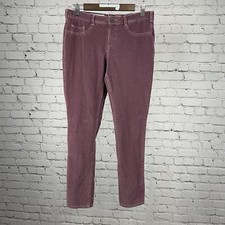 Pilcro Anthropologie Purple Corduroy Velvet Skinny Stretch Pants Size 31 31x29 