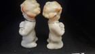 Vtg Salt & Pepper Shakers Christmas Angelic Little Praying Bed Side Girl 1950's — photo 3