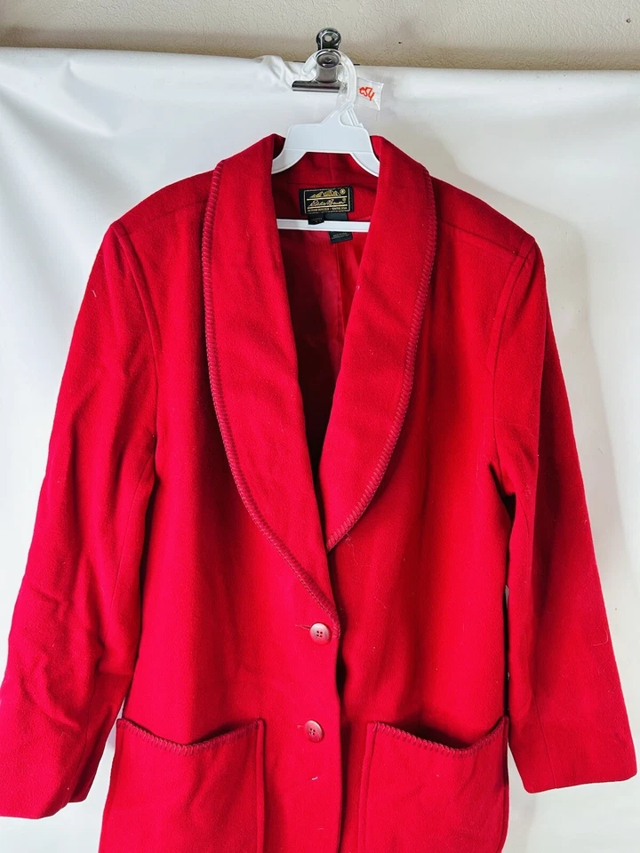 Vintage 80s Eddie Bauer Womens Large Wool Felted Oversized Baggy Blazer Jacket - Image 4 of 4