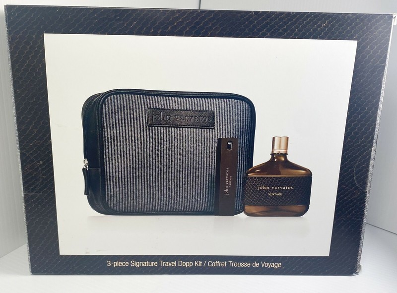 New JOHN VARVATOS VINTAGE Eau De Toilette COLOGNE Travel Dopp Kit Gift Set