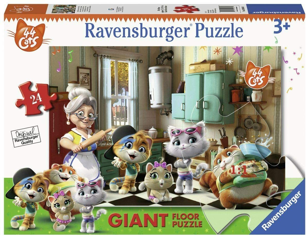 RAVENSBURGER 24 PEZZI GIANT 44 GATTI IN CUCINA CON NONNA PINA 69X49 CM  03004