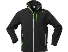 Cliff Keen - SSJ4473 - Hooded Soft Shell Tech Parka - Black & Green - BEST VALUE