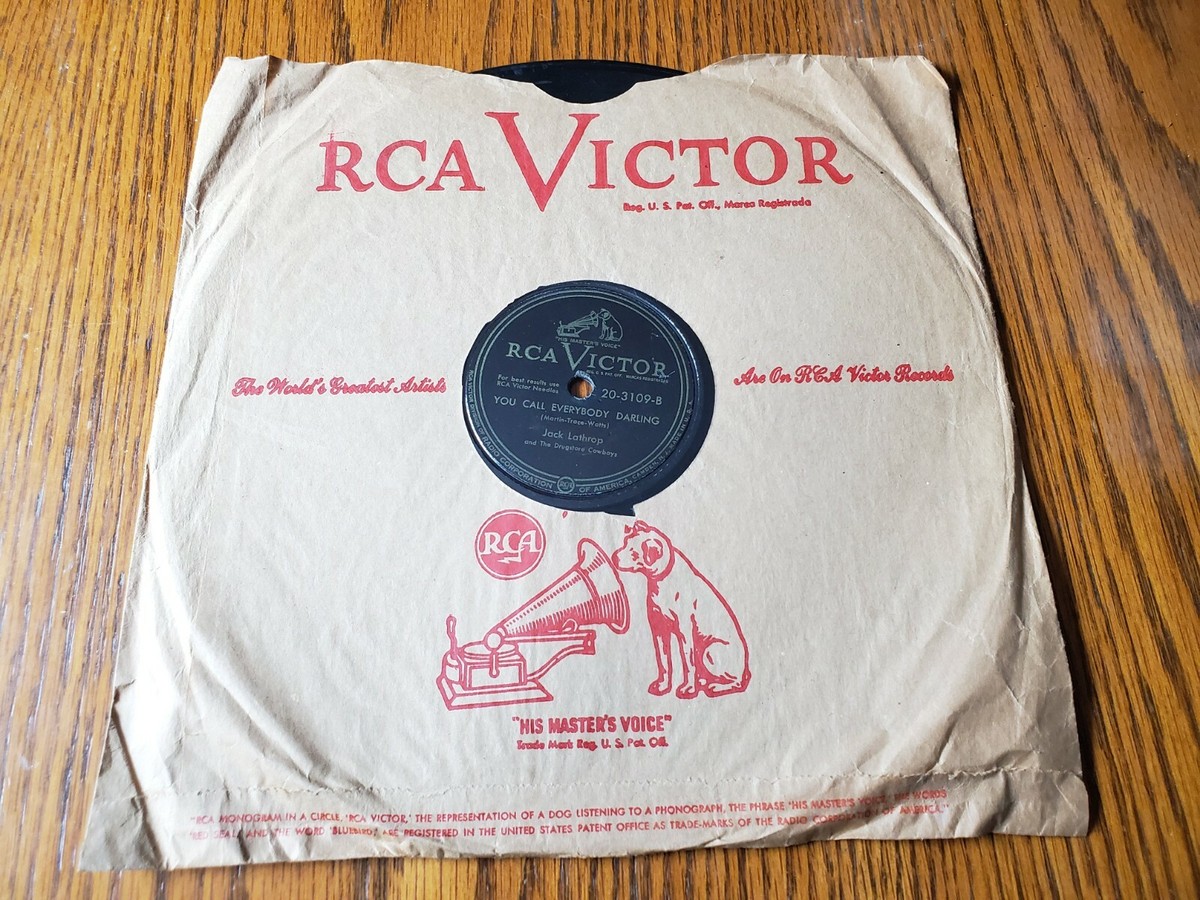 RCA Victor Records, 78rpm, Jack Lathrop & The Drugstore Cowboys
