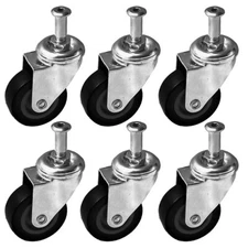FactorDuty 6 Pack Heavy-Duty 2" Swivel Caster Wheels for Creeper Service Cart...