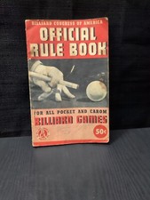 Billiard Congress Of America Official Rule Book Rare Red Cover Ink 1953