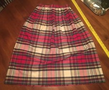 Brooks Brothers Skirt Red Tartan Plaid Madras Size 8