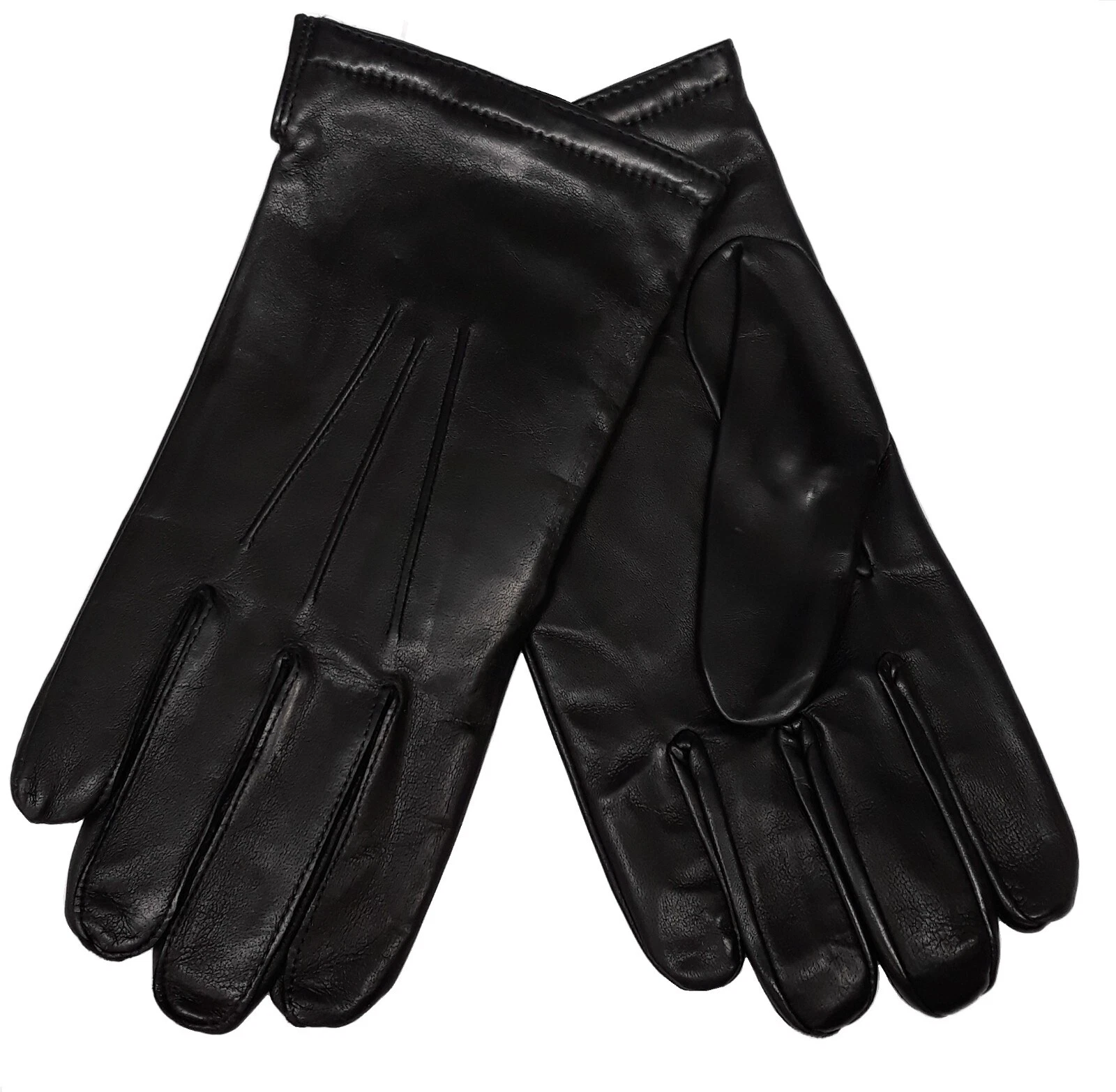 Grandoe Smartouch 100% leather Cashmere Lined Comfort Men's Gloves Black Medium