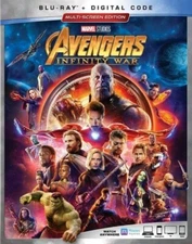Avengers Infinity War, Blu-Ray and Digital Code. Brand New.