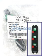 Corning CCH-CP06-B3 Panel, 3 LC Duplex OS2 SM APC Adapters, 6-Fiber STSI
