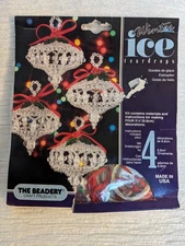The Beadery Winter Ice  Christmas Ornament Kit “Teardrops'' #4830 Vintage 1991