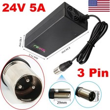 24V 5AMP 3PIN XLR PRIDE WHEEL WHEELCHAIR CHARGER UPGRADE 3AMP 4AMP