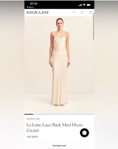 la lune asymmetrical gathered maxi dress - cream La Lune High Neck Maxi Dress | Cream | Dresses main image 1